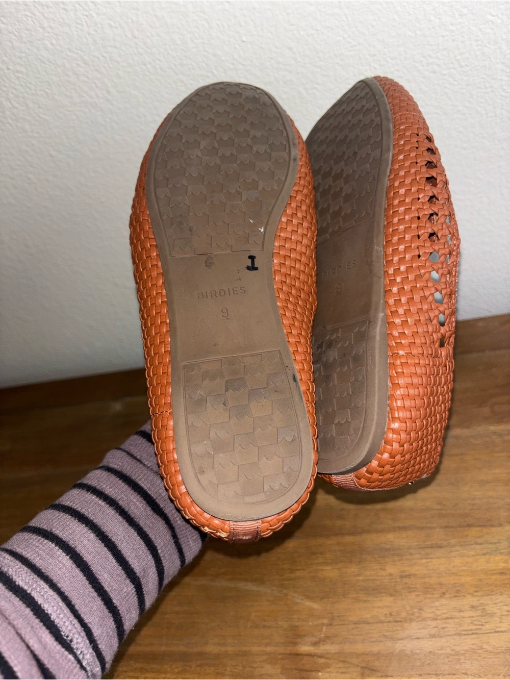 Birdies The Starling Cognac Woven Womens Vegan Leather Slip On Flats Loafers - Picture 4 of 4